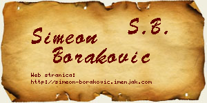 Simeon Boraković vizit kartica